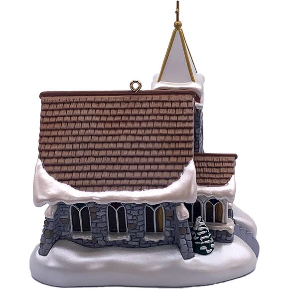 Hallmark Keepsake 2003 Candlelight Services Fieldstone Church #6 Ornament in Box - Picture 6 of 8